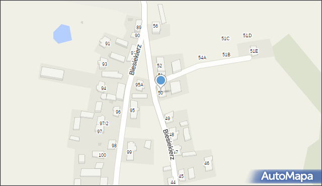 Biesiekierz, Biesiekierz, 50, mapa Biesiekierz
