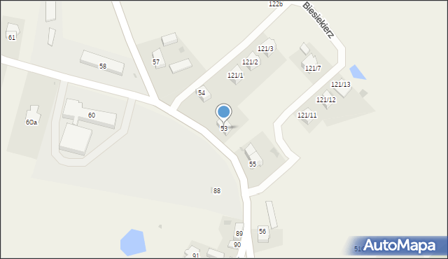 Biesiekierz, Biesiekierz, 53, mapa Biesiekierz