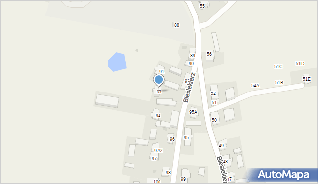 Biesiekierz, Biesiekierz, 93, mapa Biesiekierz