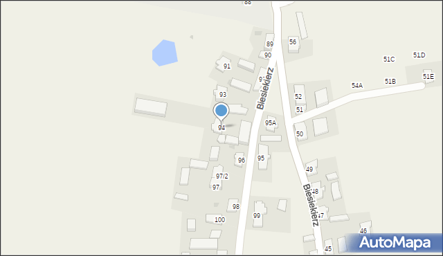 Biesiekierz, Biesiekierz, 94, mapa Biesiekierz