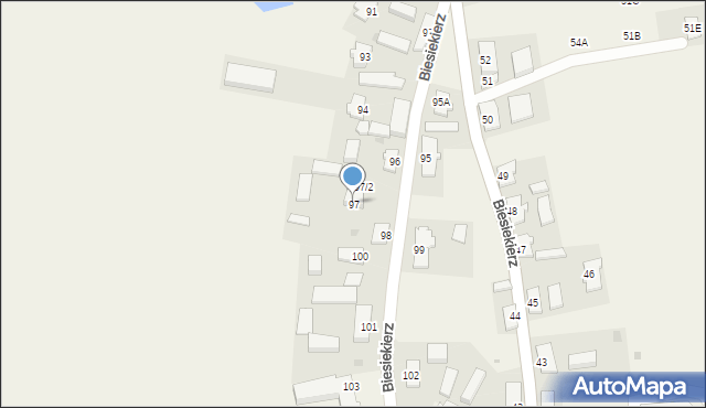 Biesiekierz, Biesiekierz, 97, mapa Biesiekierz