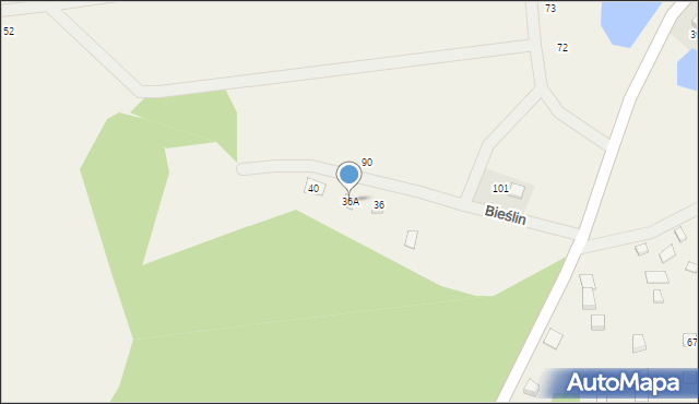 Bieślin, Bieślin, 36A, mapa Bieślin