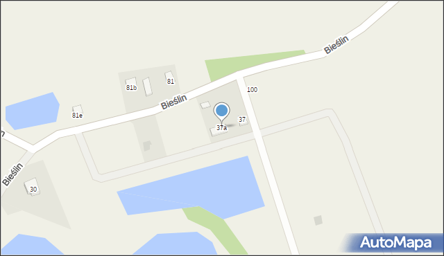 Bieślin, Bieślin, 37a, mapa Bieślin