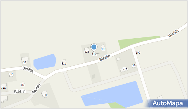 Bieślin, Bieślin, 81a, mapa Bieślin