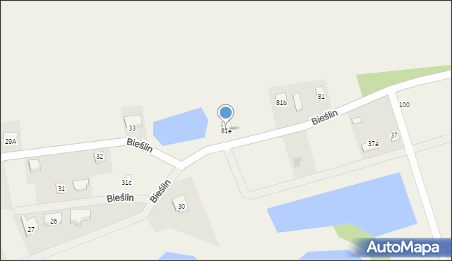 Bieślin, Bieślin, 81e, mapa Bieślin