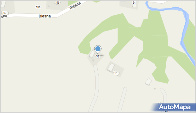Biesna, Biesna, 52, mapa Biesna