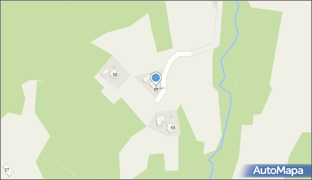 Bieśnik, Bieśnik, 65, mapa Bieśnik