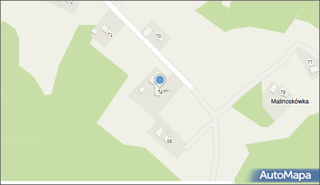 Bieśnik, Bieśnik, 74, mapa Bieśnik