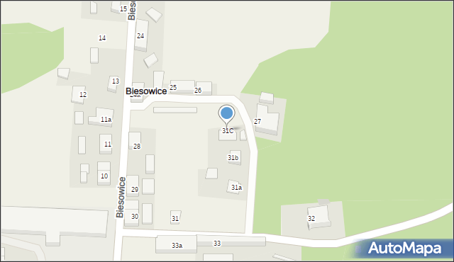 Biesowice, Biesowice, 31C, mapa Biesowice