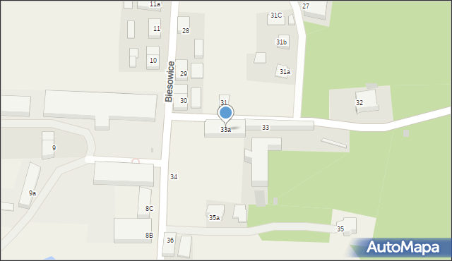 Biesowice, Biesowice, 33a, mapa Biesowice