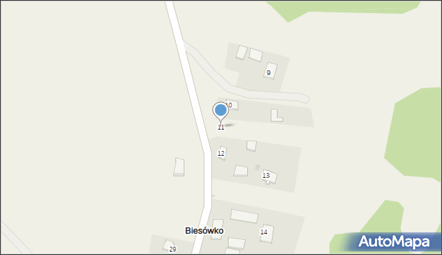 Biesówko, Biesówko, 11, mapa Biesówko