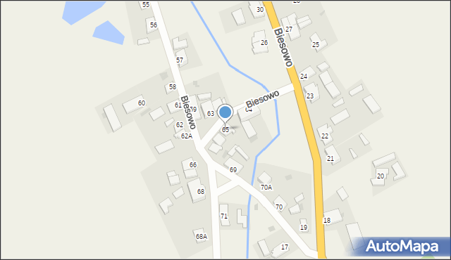 Biesowo, Biesowo, 65, mapa Biesowo