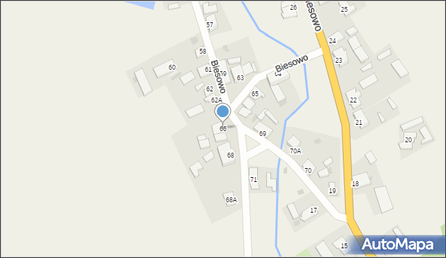Biesowo, Biesowo, 66, mapa Biesowo