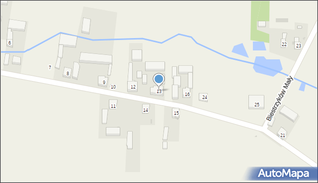 Biestrzyków Mały, Biestrzyków Mały, 13, mapa Biestrzyków Mały
