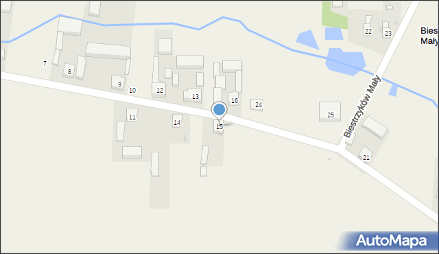Biestrzyków Mały, Biestrzyków Mały, 15, mapa Biestrzyków Mały
