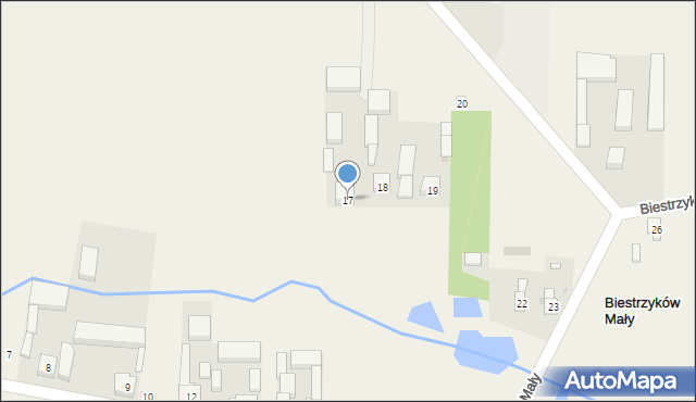 Biestrzyków Mały, Biestrzyków Mały, 17, mapa Biestrzyków Mały