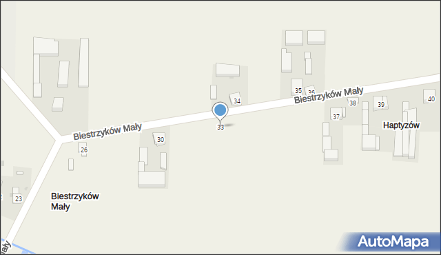 Biestrzyków Mały, Biestrzyków Mały, 33, mapa Biestrzyków Mały