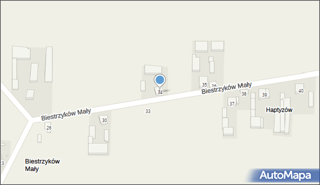 Biestrzyków Mały, Biestrzyków Mały, 34, mapa Biestrzyków Mały