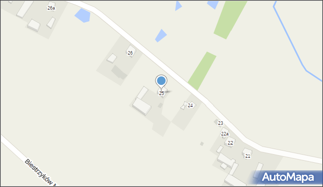 Biestrzyków Wielki, Biestrzyków Wielki, 25, mapa Biestrzyków Wielki