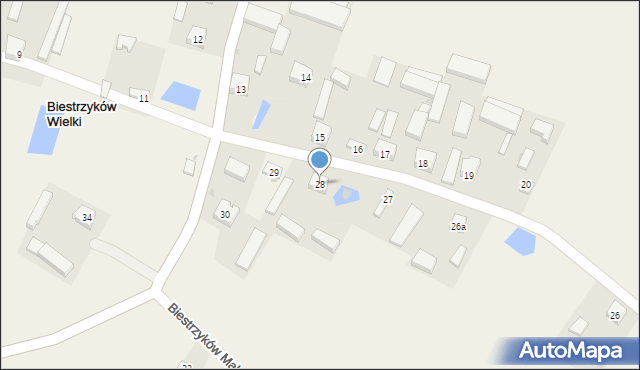 Biestrzyków Wielki, Biestrzyków Wielki, 28, mapa Biestrzyków Wielki