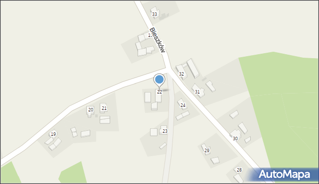 Bieszków, Bieszków, 22, mapa Bieszków
