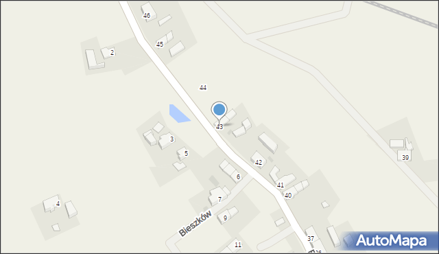 Bieszków, Bieszków, 43, mapa Bieszków