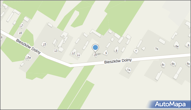 Bieszków Dolny, Bieszków Dolny, 10, mapa Bieszków Dolny