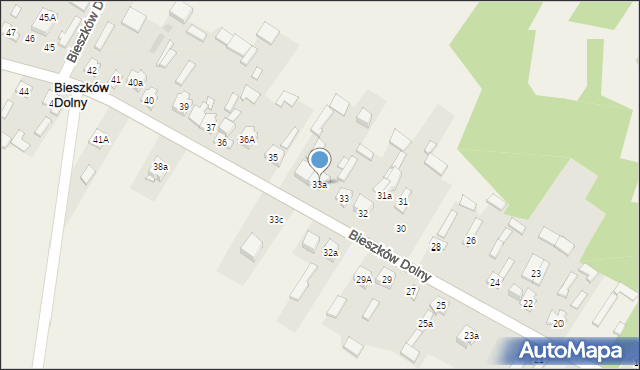 Bieszków Dolny, Bieszków Dolny, 33a, mapa Bieszków Dolny