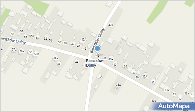 Bieszków Dolny, Bieszków Dolny, 42, mapa Bieszków Dolny
