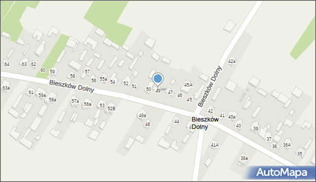 Bieszków Dolny, Bieszków Dolny, 49, mapa Bieszków Dolny