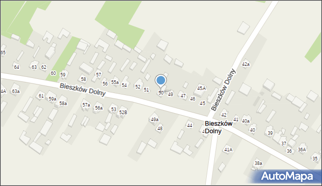 Bieszków Dolny, Bieszków Dolny, 50, mapa Bieszków Dolny