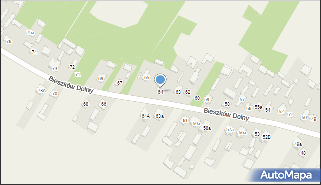 Bieszków Dolny, Bieszków Dolny, 64, mapa Bieszków Dolny