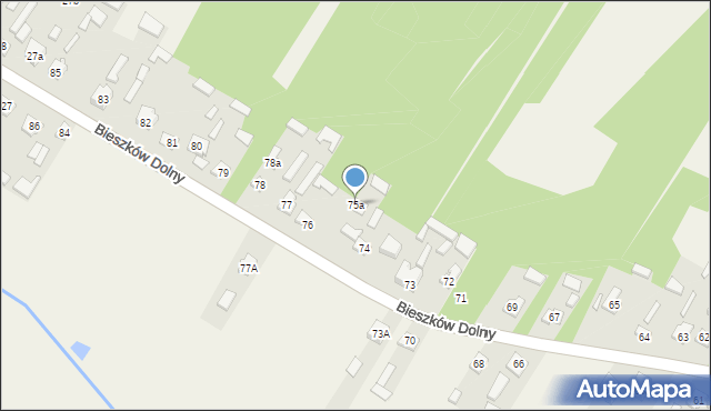 Bieszków Dolny, Bieszków Dolny, 75a, mapa Bieszków Dolny