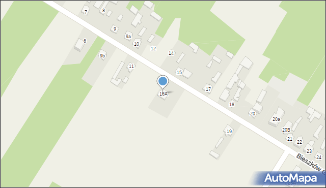 Bieszków Górny, Bieszków Górny, 16A, mapa Bieszków Górny