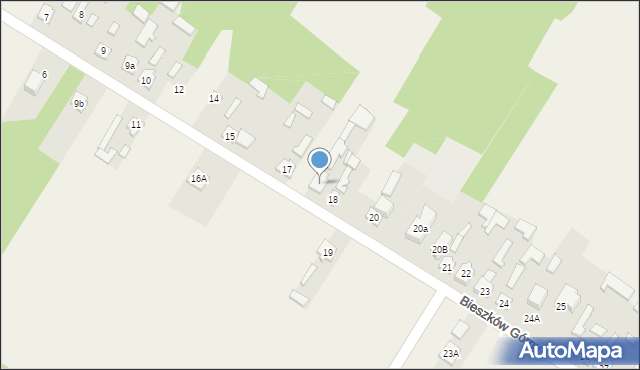 Bieszków Górny, Bieszków Górny, 18a, mapa Bieszków Górny