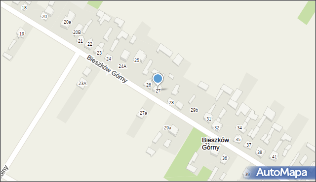 Bieszków Górny, Bieszków Górny, 27, mapa Bieszków Górny