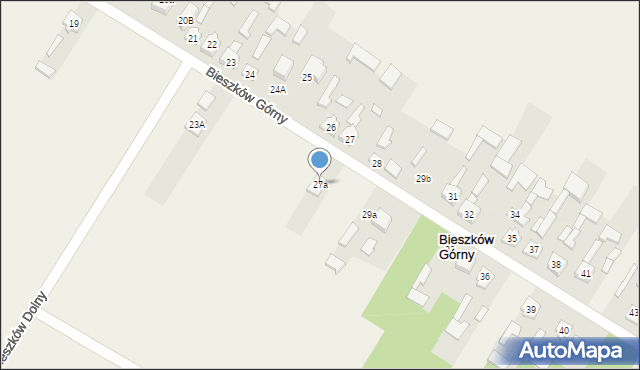 Bieszków Górny, Bieszków Górny, 27a, mapa Bieszków Górny