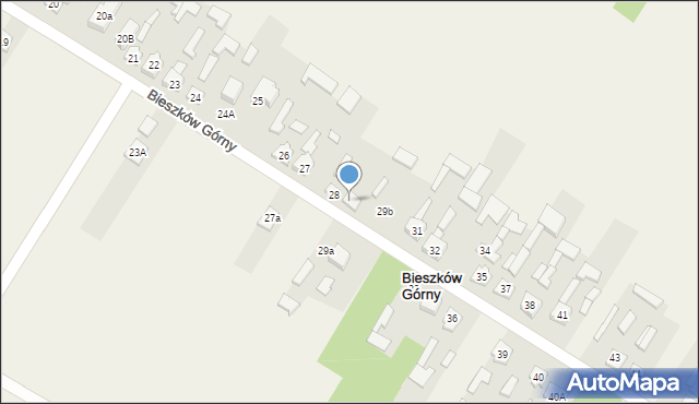 Bieszków Górny, Bieszków Górny, 29, mapa Bieszków Górny