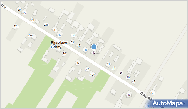 Bieszków Górny, Bieszków Górny, 41a, mapa Bieszków Górny