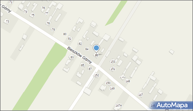 Bieszków Górny, Bieszków Górny, 86, mapa Bieszków Górny