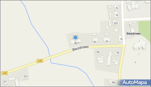 Biezdrowo, Biezdrowo, 56, mapa Biezdrowo