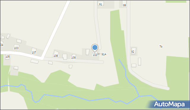 Bieździadka, Bieździadka, 111, mapa Bieździadka