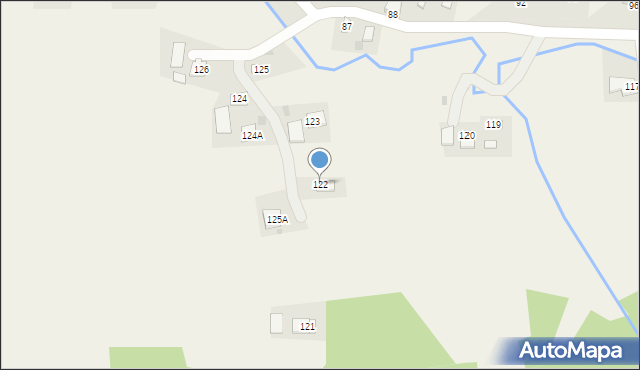 Bieździadka, Bieździadka, 122, mapa Bieździadka