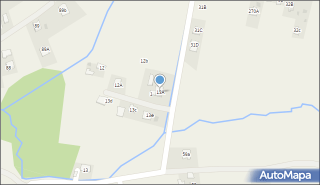 Bieździadka, Bieździadka, 13A, mapa Bieździadka