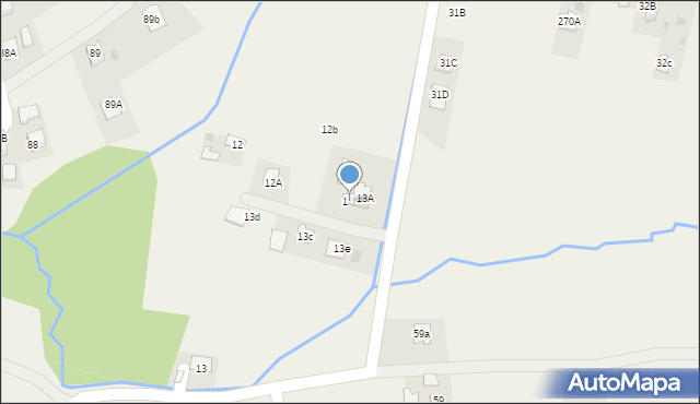 Bieździadka, Bieździadka, 13b, mapa Bieździadka