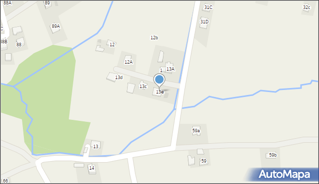 Bieździadka, Bieździadka, 13e, mapa Bieździadka
