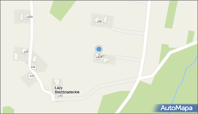 Bieździadka, Bieździadka, 142A, mapa Bieździadka
