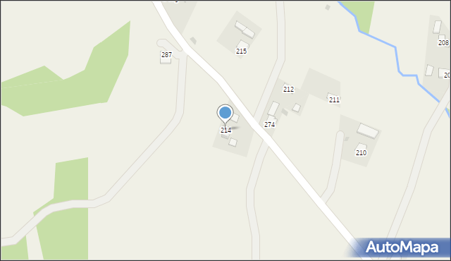 Bieździadka, Bieździadka, 214, mapa Bieździadka