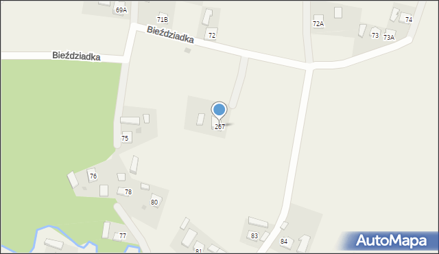 Bieździadka, Bieździadka, 267, mapa Bieździadka