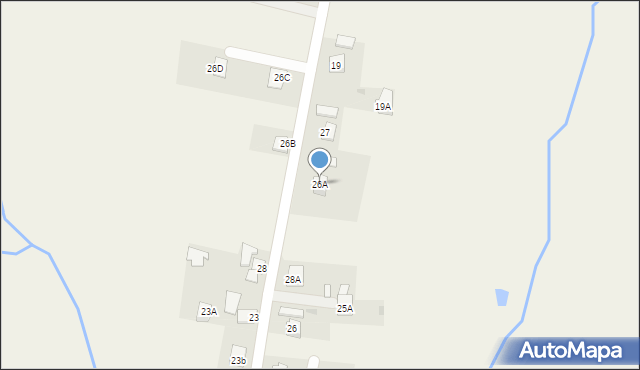 Bieździadka, Bieździadka, 26A, mapa Bieździadka